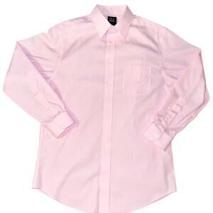 Jos. A. Bank Traveler Tailored Pink Dress Shirt 15-33 Wrinkle Resistant Cotton